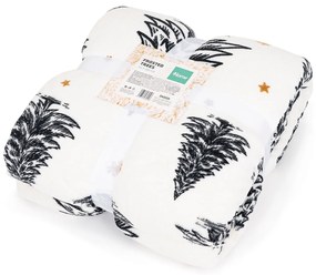 Pătură imitație de blăniță 4Home Frosted Trees, 150 x 200 cm