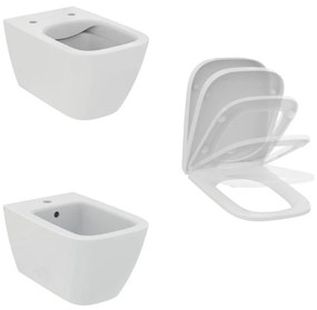 Set vas wc suspendat rimless Ideal Standard I.life B alb bideu si capac softclose