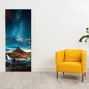 Fototapet pentru ușă - Calea lactee albastră (95x205cm)