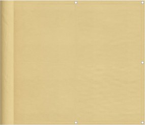 vidaXL Paravan de balcon, nisipiu, 90x700 cm, 100% poliester oxford