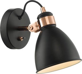 Där Lighting FRE0722 - Aplică de perete tip spot FREDERICK 1xE14/40W/230V neagră
