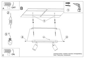 Plafonieră neagră ø 6 cm Brando – Nice Lamps