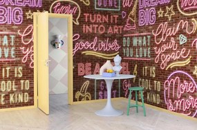 Fototapet, Neon Vibes, Brickwall, Rebel Walls
