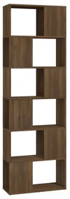 816034 vidaXL Bibliotecă/Separator de cameră, stejar maro, 60x24x186 cm
