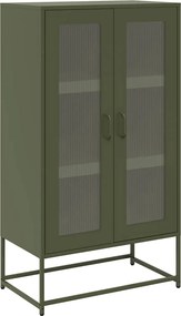 vidaXL Dulap înalt, verde măsliniu, 68x39x123 cm, oțel