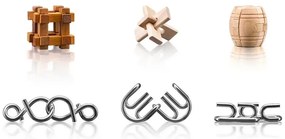 Popular Puzzle metal-lemn, set de 6 bucăți