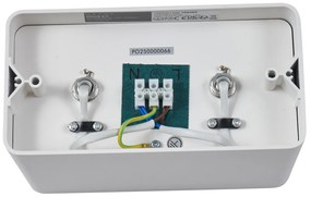 Spot de design alb, montat la suprafață, GU10 70mm, cu 2 lumini, rotativ și înclinabil - Vox