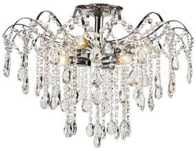 Lustră de cristal aplicată Brilagi CRYSTAL 6xE14/60W/230V crom lucios