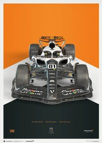 Imprimare de artă McLaren Formula 1 Team - Oscar Piastri - The Triple Crown Livery - 60th Anniversary - 2023, Automobilist