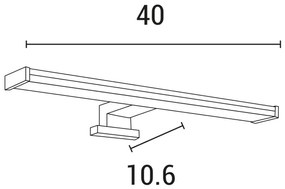 Aplică LED pentru oglindă de baie LED/8W/230V 3000K 40 cm IP44 crom