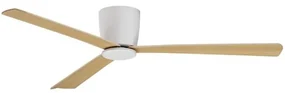 Ventilator de tavan cu telecomanda design modern DELL alb/lemn