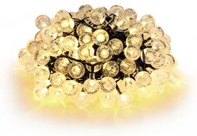 Brilagi- Ghirlandă solară decorativă LED BUBBLE 200xLED/8 funcții 20m IP65 alb cald