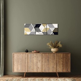 Tablou - Forme geometrice N⁰1 (cu ceas) (90x30 cm)