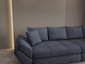 Canapea extensibilă dumonde cu ladă de depozitare si sezut confortabil din spuma high-density, Loana Enjoy Antracit 300x100 cm