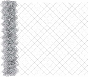 vidaXL Gard cu plasă de sârmă Argintiu 10 x 1 m Oțel galvanizat