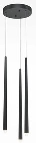 Lustra LED cu 3 pendule stil minimalist modern Cascade negru