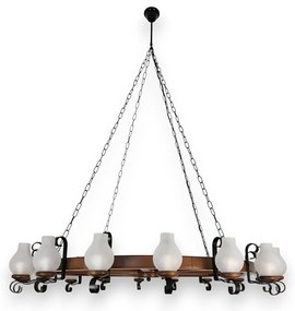 Candelabru rustic fabricat manual din lemn Roata 16L