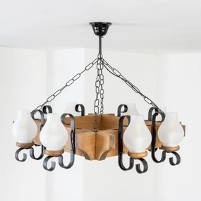 Lustră pe lanț Brilagi QUEEN 8xE14/40W/230V fag