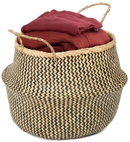 Coș depozitare din iarbă de mare Compactor Zic Zac, ⌀ 45 cm