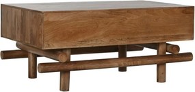 Măsuță de cafea dreptunghiulară din lemn de mango, natur, cu 2 sertare, finisaj satinat, 45 x 100 x 60 cm, „Tavira” – Ethnic Collections