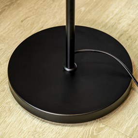 HOMCOM Lampadar de salon design industrial 3 abajururi reglabile din otel 38 x 28 x 169 cm negru | Aosom Romania