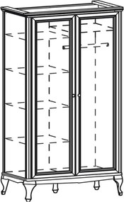 Dulap lemn masiv Weston, 114 × 60 × 206 cm