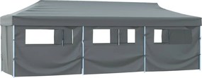 vidaXL Cort petrecere pliabil cu 8 pereți laterali, antracit, 870x291x315 cm