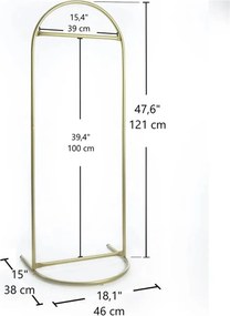 Stand umeras pentru haine, gold Homs, 121x46x38cm