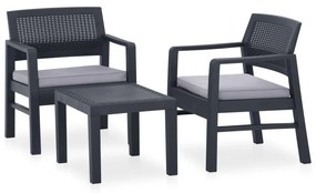 Set mobilier de gradina Culoare negru, OBASI