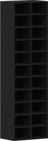vidaXL Dulap Pantofi Stejar Negru 54x34x183 cm Lemn prelucrat