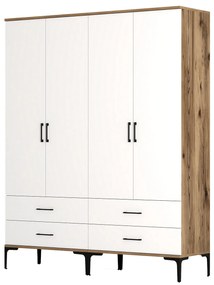 Dulap de haine Kiara TT (Nuc + Alb). 1088312