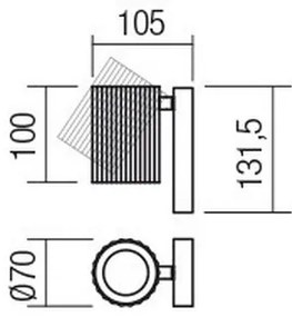 Redo 01-2582 - Aplică spot de perete DELPHI 1xGU10/7W/230V aurie