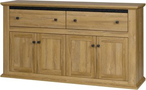 Comoda LEON MZ10, stejar grand, DTD laminat, 160x45x87 cm