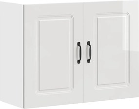 vidaXL Dulap de bucatarie "Kalmar" din lemn prelucrat alb lucios