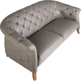 Canapea 2 locuri design LUX Chester Grey Leather