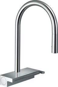 Baterie bucatarie cu dus extractibil 3 jeturi Hansgrohe Aquno Select M81 170 sBox crom