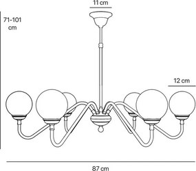 Candelabru din alama stil modern Art Deco Incanto