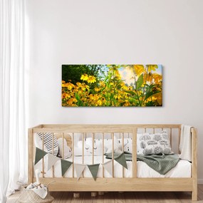 Tablou - Flori galbene (120x50 cm)
