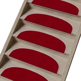 Covorașe pentru scări roșii 16 buc. 20x65 cm Plain Color – Vitaus