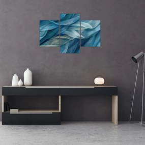 Tablou - Undele albastre și albe (90x60 cm)