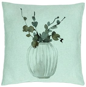 Perna Decorativa cu tematica de Craciun, 11, 40x40 cm, Verde Menta, Husa Detasabila, Burduf