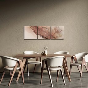 Tablou - Sclipici auriu (cu ceas) (90x30 cm)