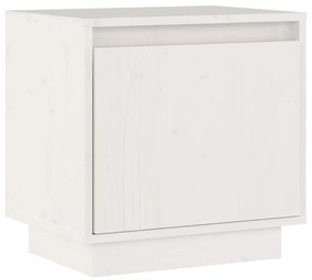 813307 vidaXL Noptieră, alb, 40x30x40 cm, lemn masiv de pin