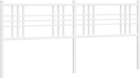 vidaXL Tăblie de pat de schimb metalică, alb, 180 cm