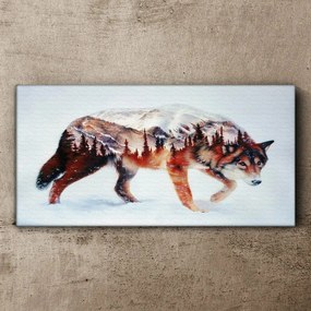 Tablou canvas Abstract Wolf Forest Winter