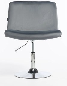 HR150N Scaun Grafit din Catifea cu Bază Cromata