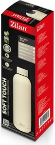 Termos Zilan ZLN9839 tip sticla sport, capacitate 500ml, interior din inox, pereti dublii, crem