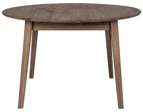 Masă de dining rotundă extensibilă din lemn de stejar ø 118 cm Metz – House Nordic