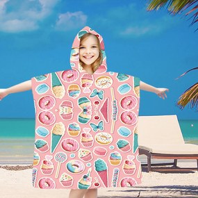 Poncho pentru copii SWEETIE roz 60x90 cm