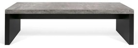 Bancă în decor de beton TemaHome Detroit, 140 x 43 cm, negru - gri